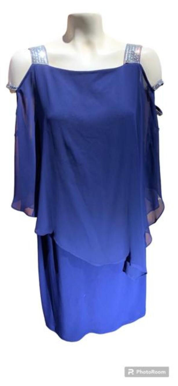 Vintage MSK embellished rhinestone dress